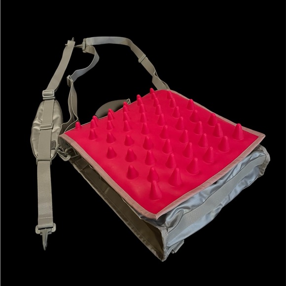 Spiked Pink and Gray Backpack - Picture 1 of 4